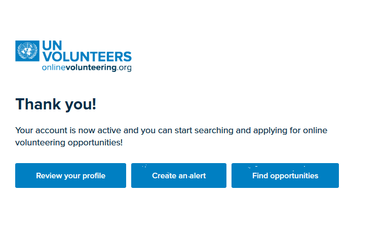 التسجيل في موقع تطوع الأمم المتحدة