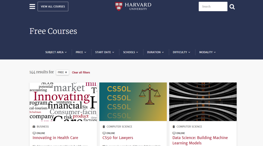 دورات مجانية هارفارد